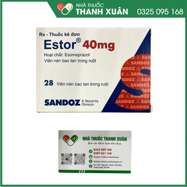 Estor 40mg - Thuốc điều trị viêm loét dạ dày